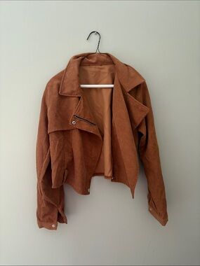 Women’s Corduroy Moto Jacket - Rust